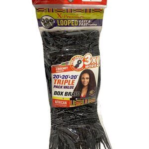 African Collection Pre-Looped Box Braids Sensational from X-Pression